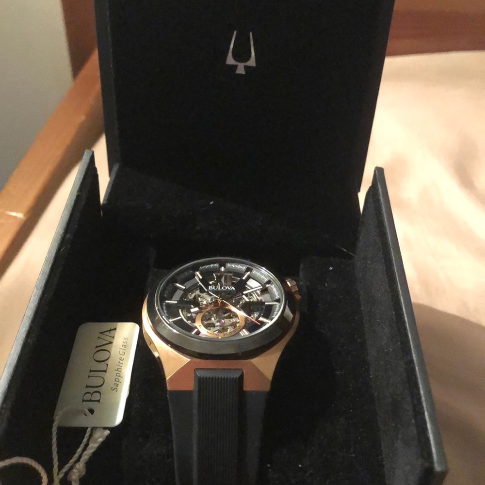 Men’s Bulova sapphire crystal watch. $ negotiable